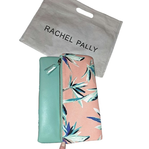 New with Dust Bag Rachel Pally Tropical Leather Trim Canvas Reversible Clutch - Picture 5 of 7